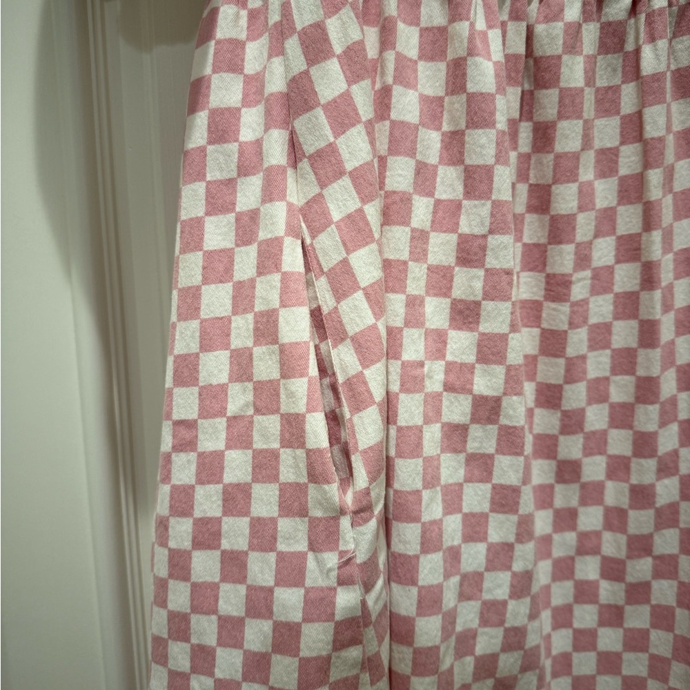 Mittoshop Pink and White Puff Sleeve Mini Dress - Picture 3 of 3
